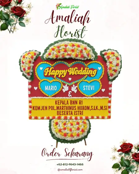 Papan Bunga Pernikahan Rejosopinggir